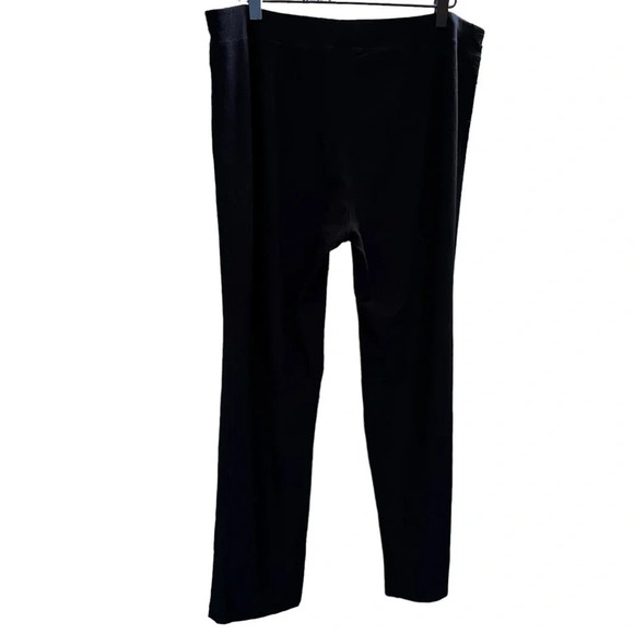 Eileen Fisher Stretch Crepe Slim Ankle Pant in Black Size Large - Picture 5 of 12